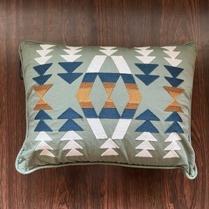Pendleton Throw Pillow Embroidered Arrows Geometric Cross Native Style